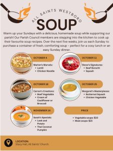Fall Soups at All Saints' Westboro